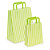 Striped paper carrier bag, lime 180x220mm, pack of 50 - 1