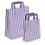 Striped paper carrier bags with flat handles - 4