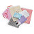 Striped paper counter top bags, aqua, 240x360mm, pack of 500 - 2