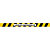 Strook vloermarkering limite de confidentialité 100 x 70 cm zwarte en gele kleur - 1