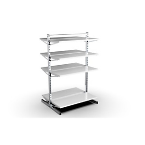 Struttura autoportante per sistema Gondola con 8 ripiani in legno, 103 x 71 x 145 cm, Metallo Struttura autoportante per sistema Gondola con 8 ripiani in legno, 103 x 71 x 145 cm, Metallo