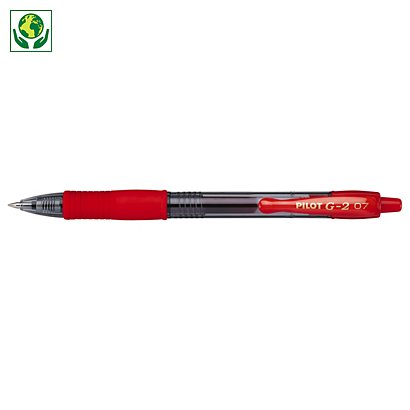 Stylo roller G-2 PILOT pointe moyenne rouge - 1