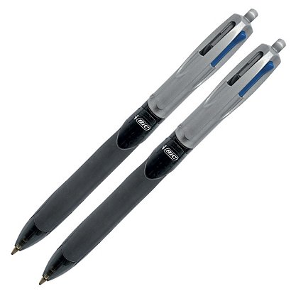Stylos billes 4 couleurs Grip Pro Bic, le lot de 2 stylos - 1