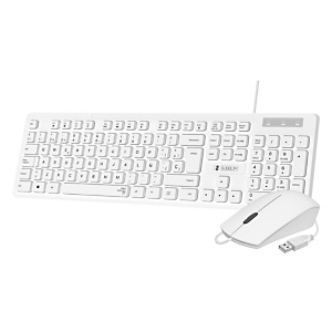 SUBBLIM Business Slim Combo de teclado y ratón, con cable USB-A, versión española, silenciosos, blancos, SUBKBC-CSSK02 SUBBLIM Business Slim Combo de teclado y ratón, con cable USB-A, versión española, silenciosos, blancos, SUBKBC-CSSK02