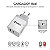 Subblim Cargador de pared doble, USB-A + USB-C, 25W, 3A, con cable USB-C y adaptador Lightning, blanco - 1