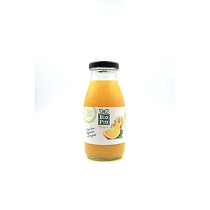 Succo di frutta BIO PIU', Gusto Arancia e Zenzero, Bottiglia da 225 ml (confezione 6 pezzi)
