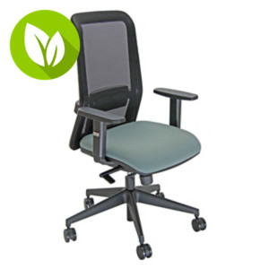 Suit silla ergonómica, Sincro, asiento traslack, brazos regulables, negro / verde Suit silla ergonómica, Sincro, asiento traslack, brazos regulables, negro / verde