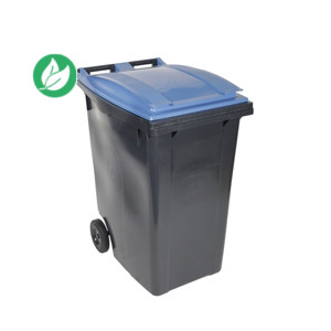 SULO® Conteneur poubelle mobile 2 roues - 360 litres prise frontale - Couvercle bleu SULO® Conteneur poubelle mobile 2 roues - 360 litres prise frontale - Couvercle bleu