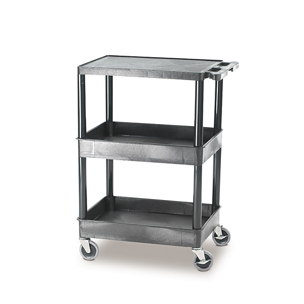 Super Strength Plastic Multi-Purpose Trolleys – 1 Shelf, 2 Storage Trays