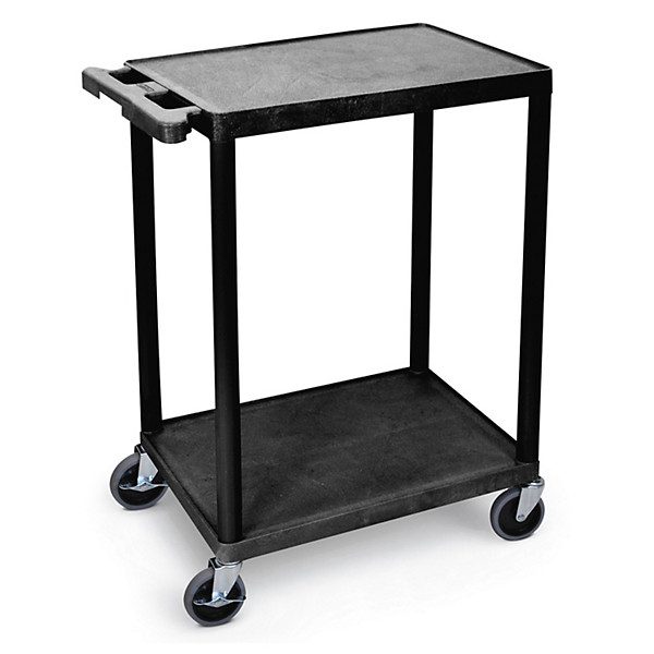 Super Strength Plastic Multi-Purpose Trolleys - 2 Flat Shelves
