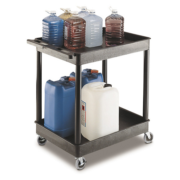 Super Strength Plastic Multi-Purpose Trolleys – 2 Storage Trays – Large