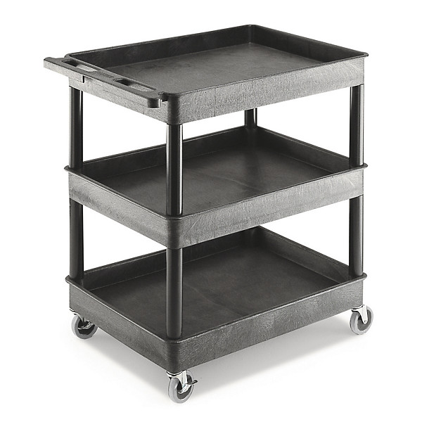Super Strength Plastic Multi-Purpose Trolleys – 3 Storage Trays - Large