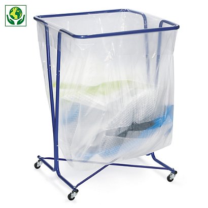 Suporte móvel para saco de plástico 600 litros