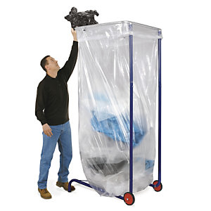 Suporte móvel para sacos de plástico de grande volume até 2500 litros