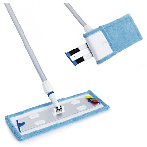 Support + manche + 1 frange microfibre velcro 40 cm