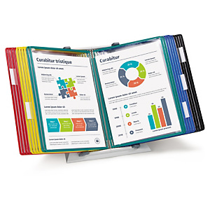 Support pupitre présentoir document 20 poches TARIFOLD