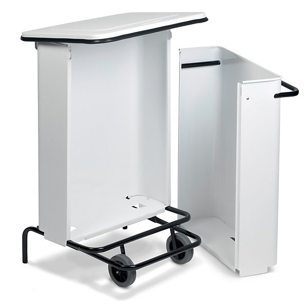 Support-sac mobile caréné blanc 110 litres - 2