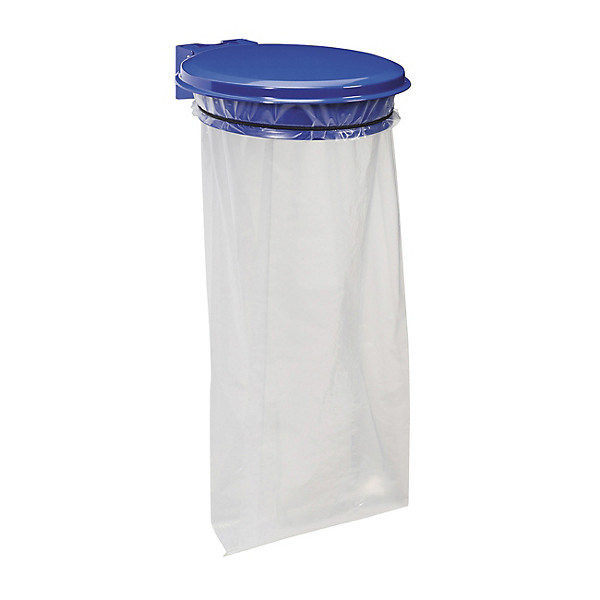 Support-sac mural avec couvercle Collecmur Essentiel bleu 110 litres ROSSIGNOL - 1