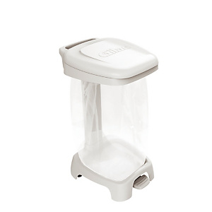 Support sac à pédale avec couvercle 120 L blanc Support sac à pédale avec couvercle 120 L blanc