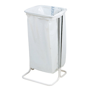 Support sac sur pieds 110 L acier cadmié blanc Support sac sur pieds 110 L acier cadmié blanc