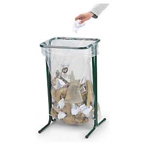 Support sac poubelle fixe vert 110 L