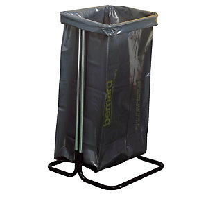 Support sac poubelle d'intérieur sur pied noir sans couvercle 110 L