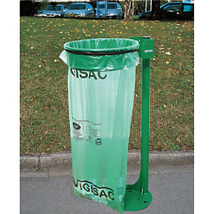 Support sac poubelle sur pied Rossignol Ecollecto vert sans couvercle 110 L