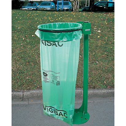 Support sac poubelle sur pied Rossignol Ecollecto vert sans couvercle 110 L - 1