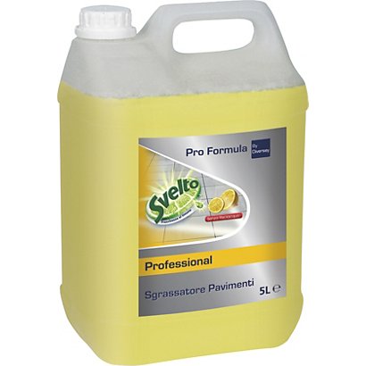 Svelto Professional Detergente liquido per pavimenti, Concentrato, Limone, Tanica 5 l