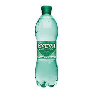 SVEVA Acqua minerale Effervescente naturale, Bottiglia di plastica, 500 ml (confezione 24 bottiglie)