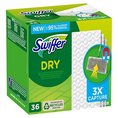 Swiffer Lingettes sèches sols pour balai Sweeper- boîte de 36