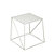 Table basse carrée métal SLIMI CUBO 40 x 40 cm - Blanc - 1