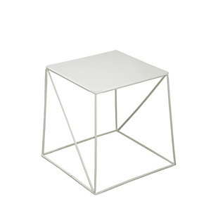 Table basse carrée métal SLIMI CUBO 40 x 40 cm - Blanc