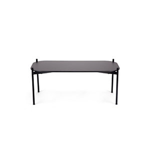 Table basse Meet 100 x 50 cm - Noir pieds acier Noir