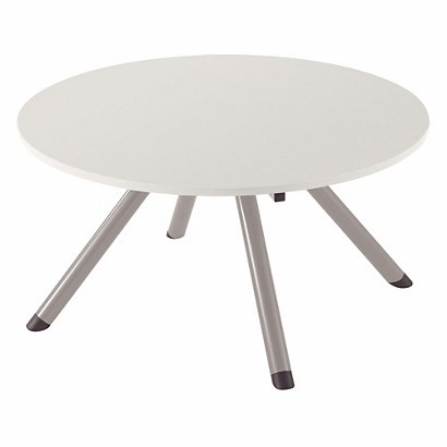 Table basse ronde Prima - plateau Gris - Ø 80 cm - 1