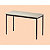 Table Budget Rectangle 120 x 60 cm - Plateau Beige - pieds Brun - 2