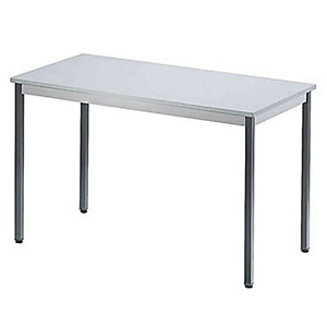 Table Budget Rectangle 120 x 60 cm - Plateau Gris clair - pieds Gris foncé Table Budget Rectangle 120 x 60 cm - Plateau Gris clair - pieds Gris foncé