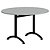 Table Cafeteria ronde diamètre 120 cm, plateau Gris, piétement Noir - 1