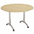 Table Cafeteria ronde diamètre 120 cm, plateau Hêtre, piétement Aluminium - 1