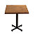 Table Coffee plateau carré 70x70cm Colorado – Pied central Noir - 1
