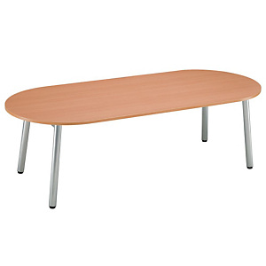 Table direction - CONGRES - Ovale - Hêtre - pieds Gris Aluminium Table direction - CONGRES - Ovale - Hêtre - pieds Gris Aluminium
