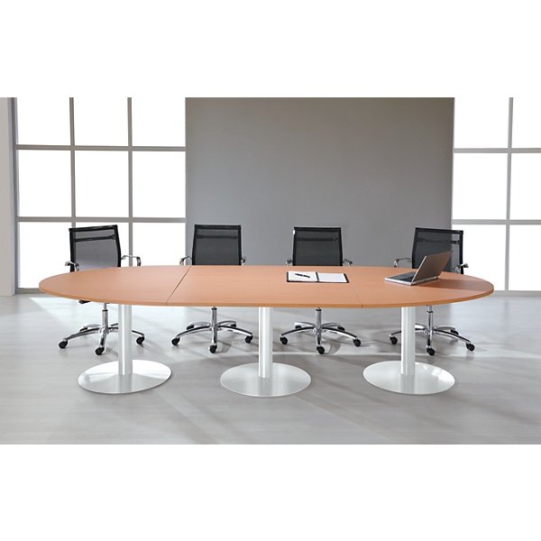 Table d'extension carrée L.124,5 x P.120 cm mélaminé pieds pleins - Hêtre - 2
