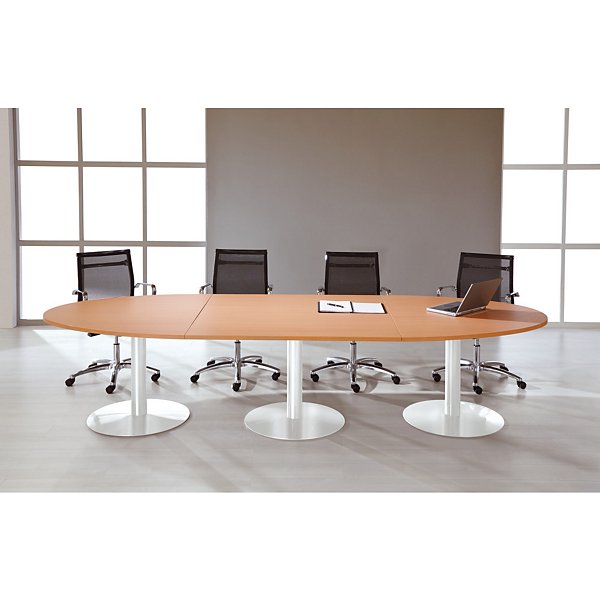 Table d'extension carrée L.124,5 x P.120 cm mélaminé pieds pleins - Hêtre - 4