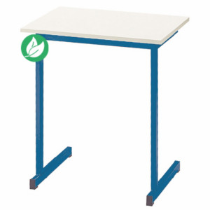 Table de formation 1 place - L.70 x P.50 cm - Plateau Sable - Pieds Bleu Table de formation 1 place - L.70 x P.50 cm - Plateau Sable - Pieds Bleu