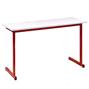 Table formation biplace pieds rouges Table formation biplace pieds rouges