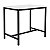 Table haute 110 cm polyvalente Budget 120 x 80 cm - Blanc pieds métal Noir - 1
