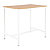 Table haute 110 cm polyvalente Budget 120 x 80 cm - Chêne pieds métal Blanc - 1