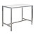 Table haute 110 cm polyvalente Budget 140 x 80 cm - Blanc pieds métal Aluminium - 1