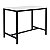 Table haute 110 cm polyvalente Budget 140 x 80 cm - Blanc pieds métal Noir - 1