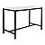 Table haute 110 cm polyvalente Budget 160 x 80 cm - Blanc pieds métal Noir - 1